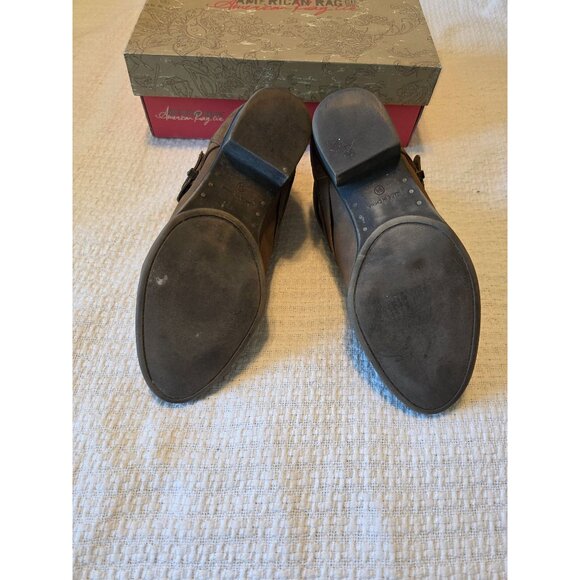 American Rag Adariep Tan Cutout Booties With Buckle & Zipper Closure Size 9.5M - Picture 11 of 11